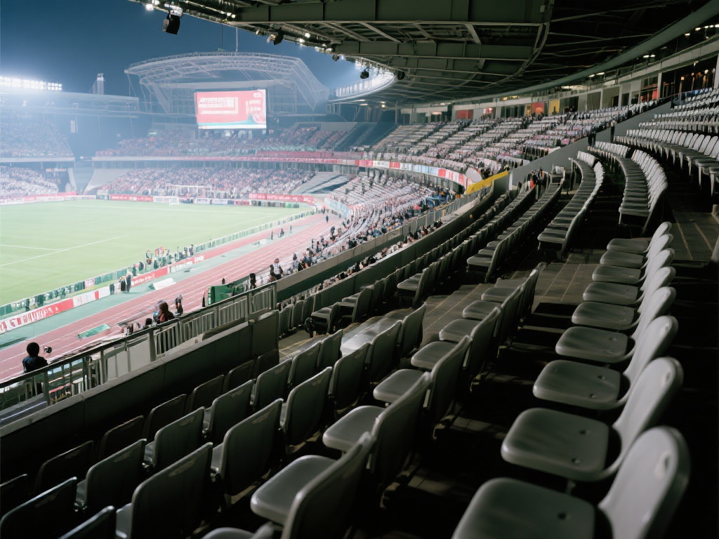 另一方面，侧边座椅角度更宽，涵盖整个场地。虽然与部