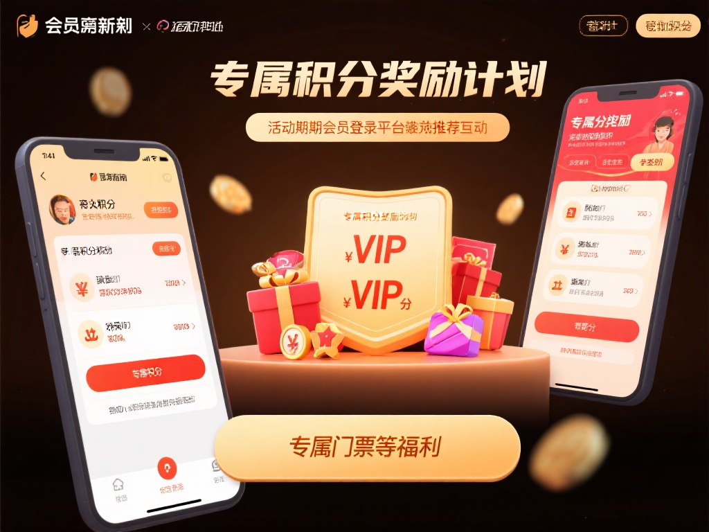 专属积分奖励计划：活动期间，会员每次登录平台或参与